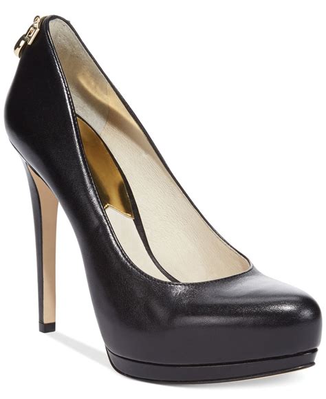 michael kors black heels free shipping|Michael Kors black high heels.